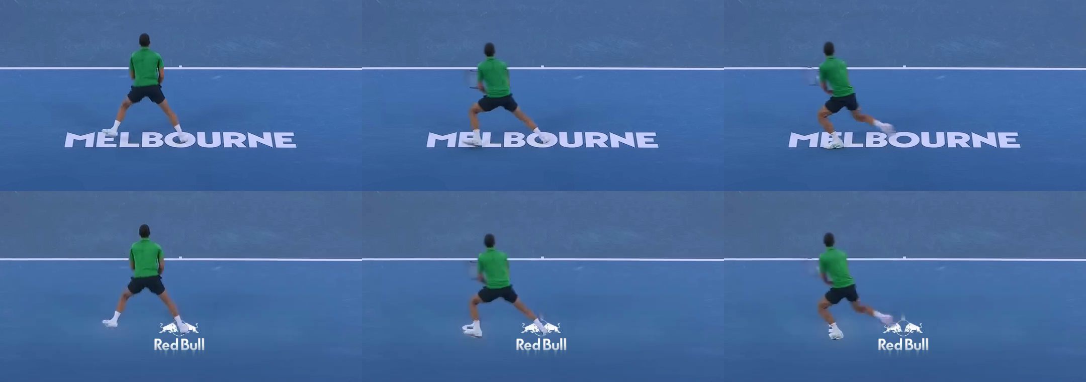 Court floor logo, paired original vs composite crop strip