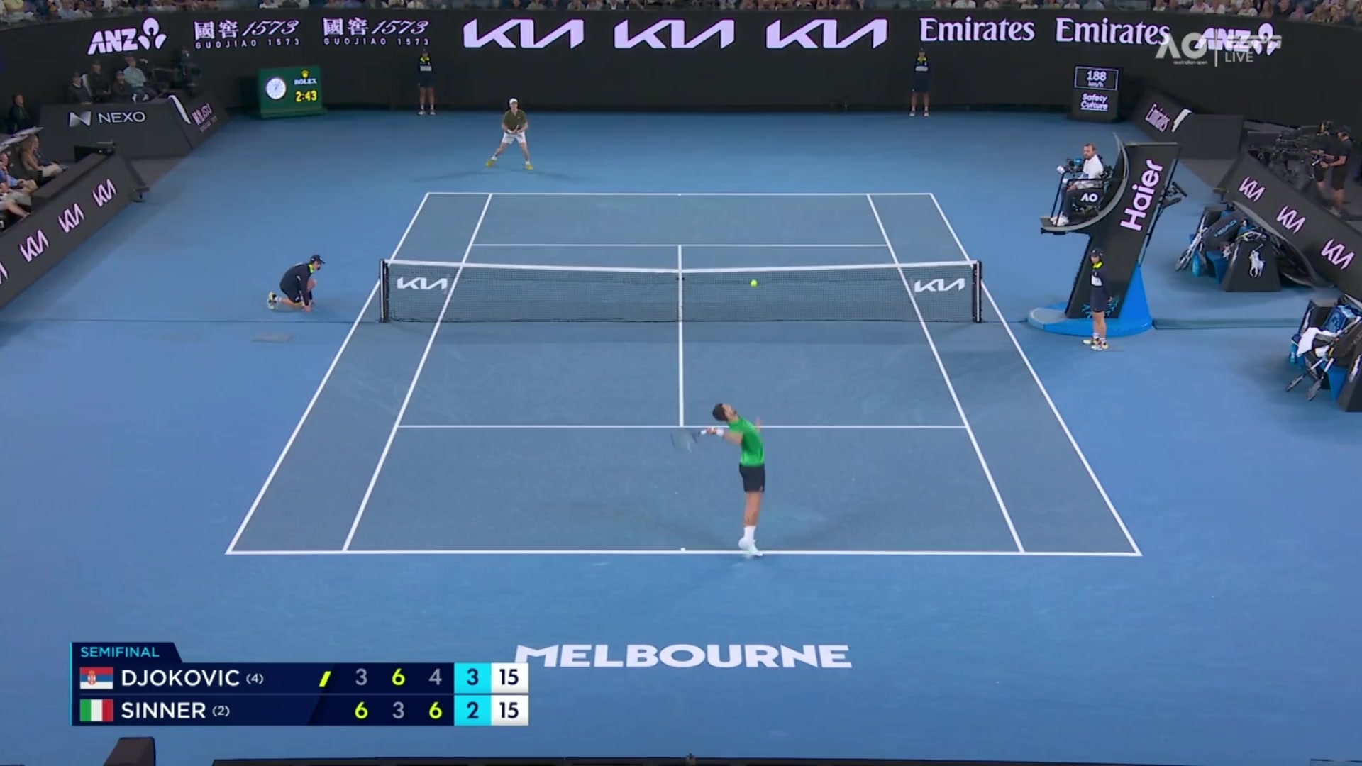 Tennis broadcast frame